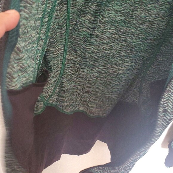 Lululemon Athletica Daily Practice Green Chevron Hooded Full Zip Jacket 10 - Picture 9 of 12